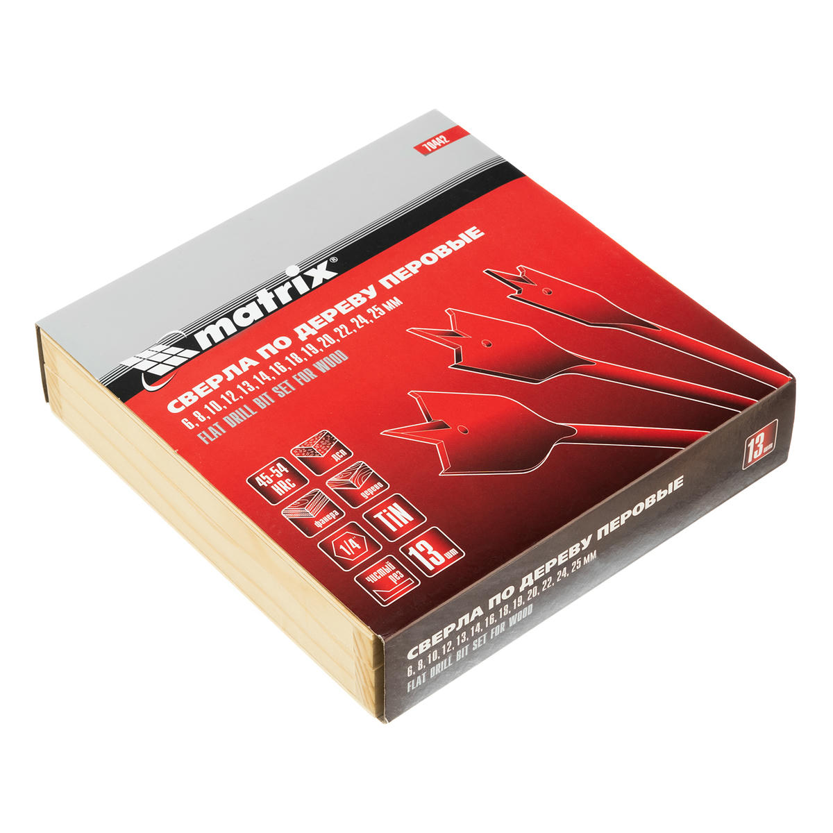 Набор сверл перовых по дереву 6-25мм (в кейсе 13шт) MATRIX preview 8