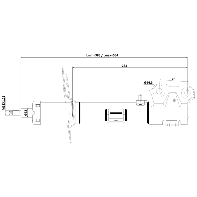 Амортизатор передний FEBEST 04110-006FR preview 2
