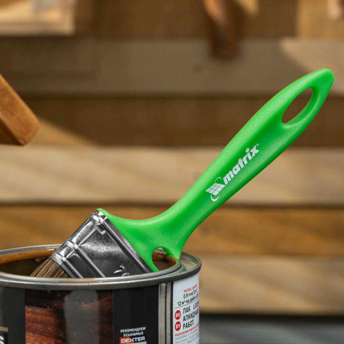 Кисть флейцевая "РАБОТЫ ПО ДЕРЕВУ"  70*12 мм MATRIX preview 1