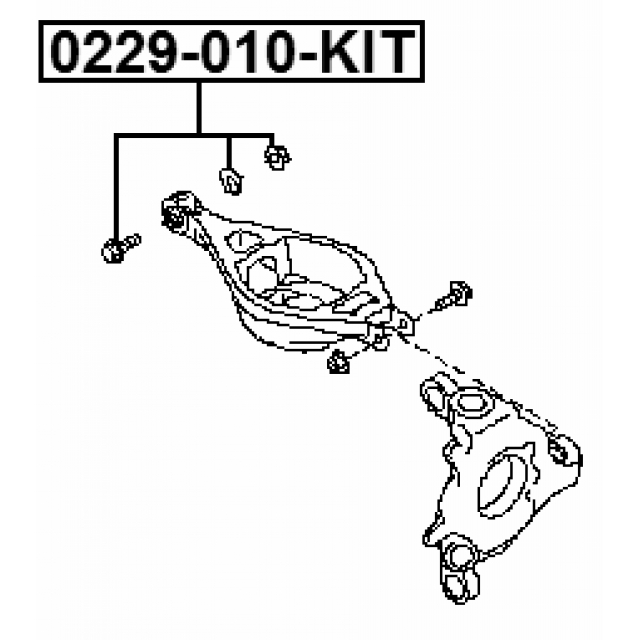 Болт с эксцентриком ремкомплект NISSAN FUGA Y50 2004.10-2009.11 FEBEST 0229-010-KIT preview 2