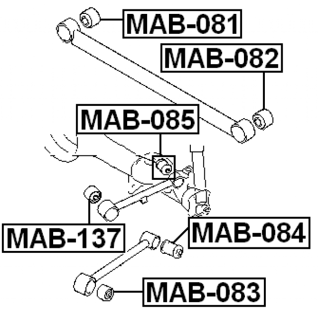 Сайлентблок задней подвески FEBEST MAB-137 preview 2 Сайлентблок задней подвески FEBEST MAB-137 preview 2