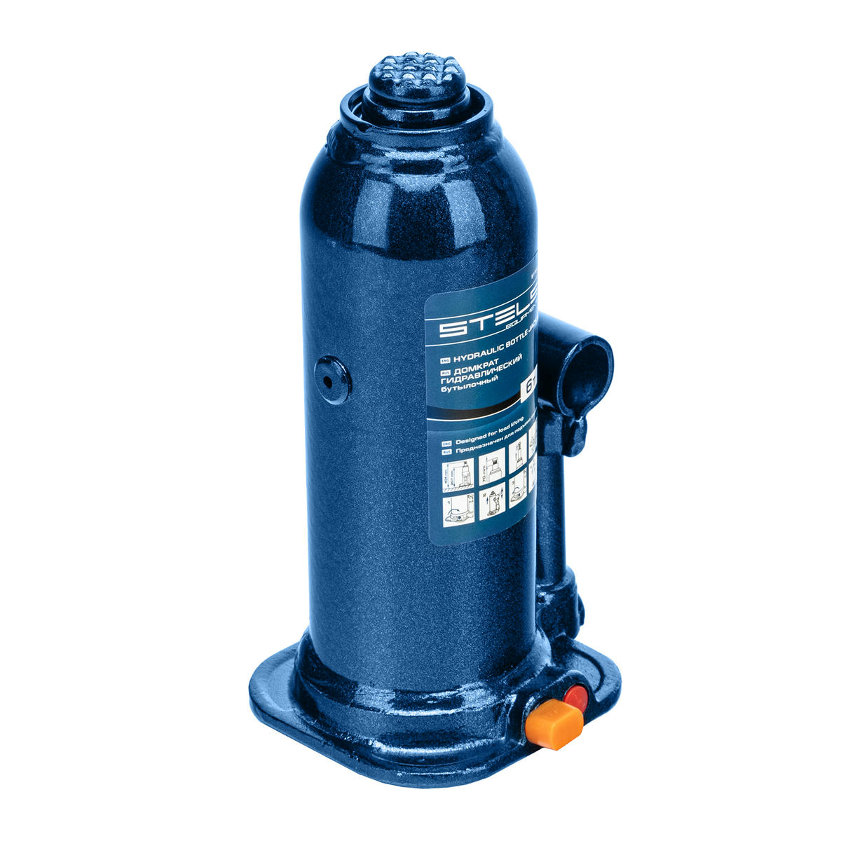 Домкрат бутылочный 6т гидравлический подъем 207-404мм STELS preview 3