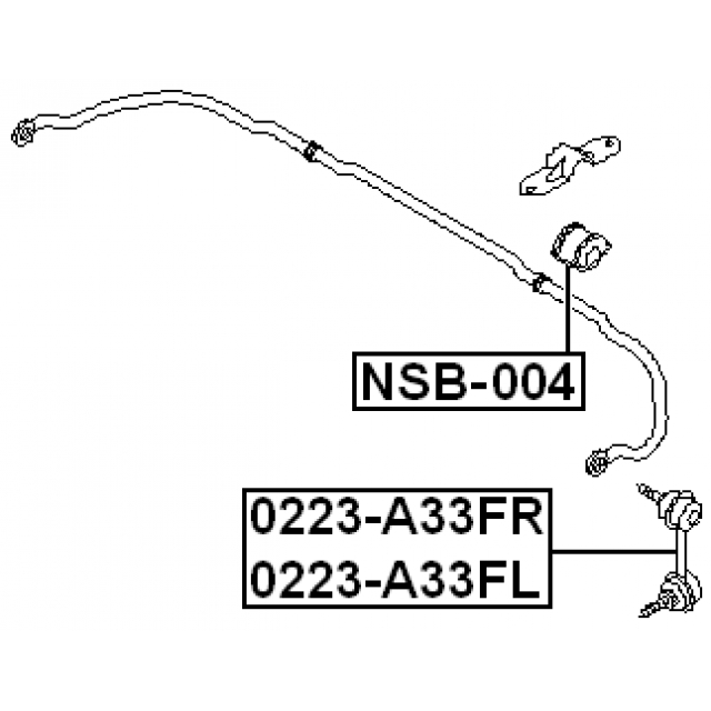 NSB-004_втулка стабилизатора переднего!d22 Nissan Maxima A33 98-06 preview 2