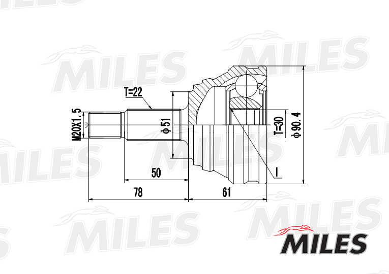 ШРУС AUDI 80/90/VW GOLF II-IV/PASSAT II-V 1.8-2.3 86-91 нар. preview 3