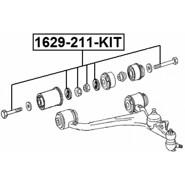 Болт с эксцентриком MERCEDES BENZ E-CLASS 211 4 MATIC 2002-2009 FEBEST 1629-211-KIT preview 2