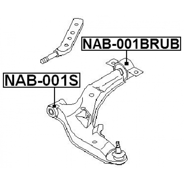 Сайлентблок FEBEST NAB-001BRUB preview 2 Сайлентблок FEBEST NAB-001BRUB preview 2