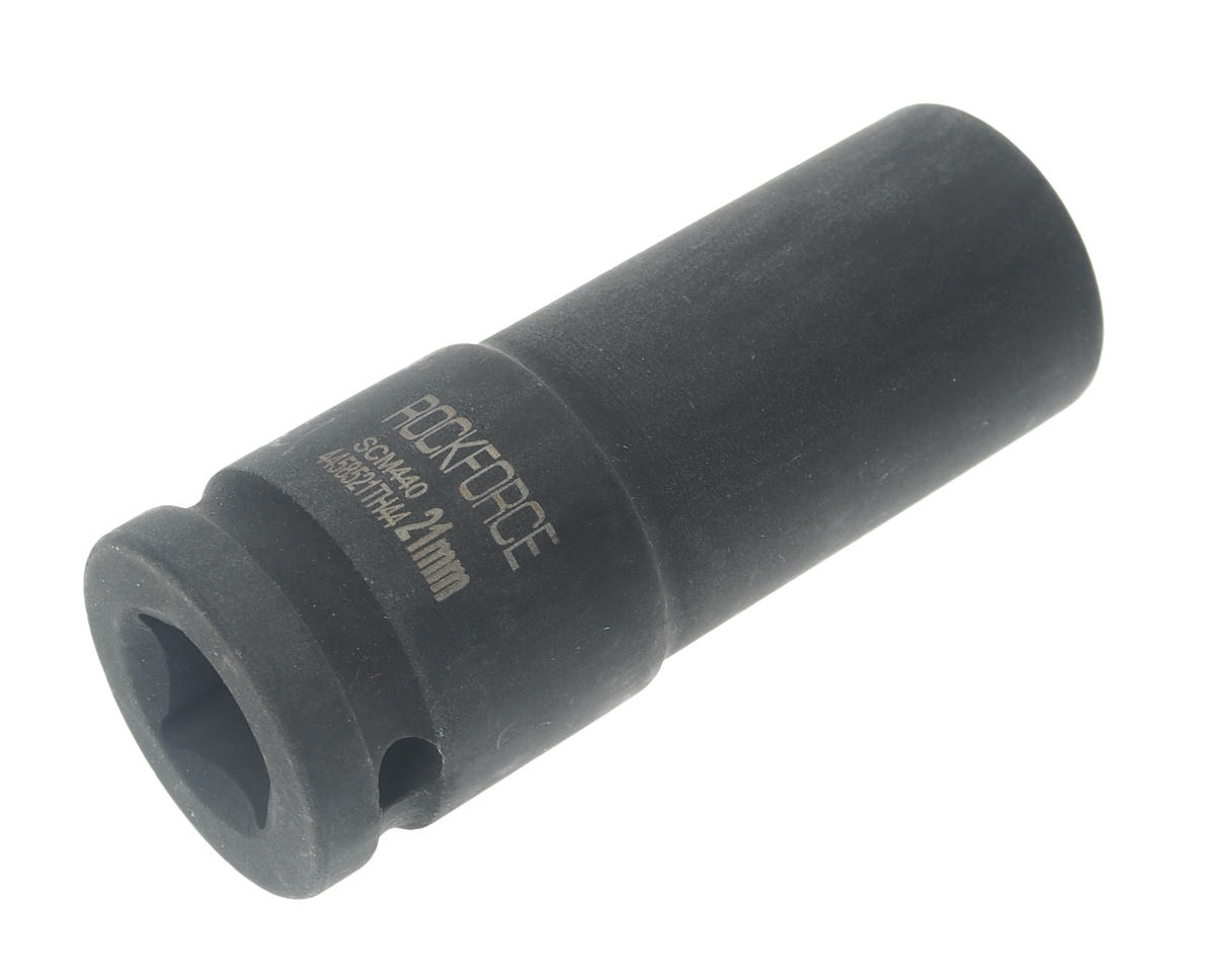 Головка торцевая 21 1/2" 6гр ударная удлиненная L=80мм тонкостенная ROCK FORCE preview 1