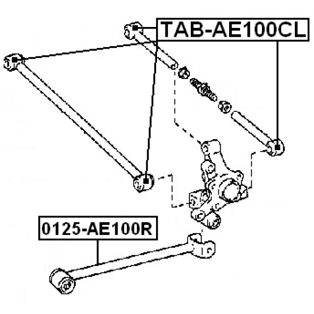 Сайлентблок задней подвески FEBEST TAB-AE100CL preview 2