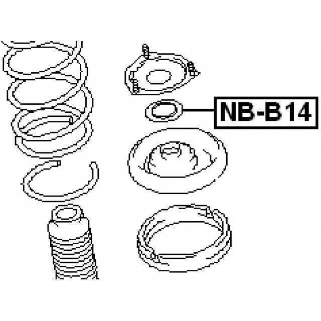 Подшипник опоры переднего амортизатора FEBEST NB-B14 preview 2