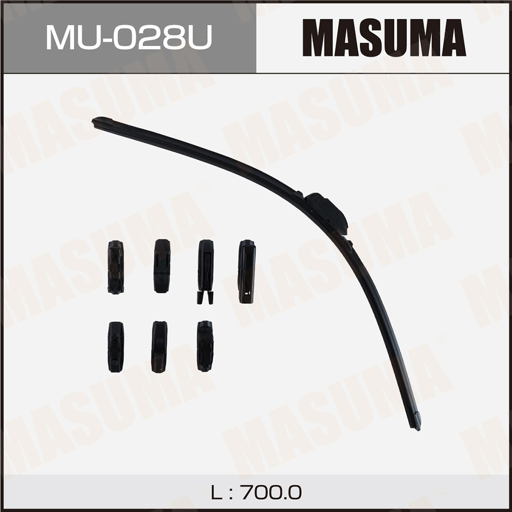 Щетка стеклоочистителя 700 мм бескаркасная 1 шт MASUMA Nano Graphite MU-028U preview 1
