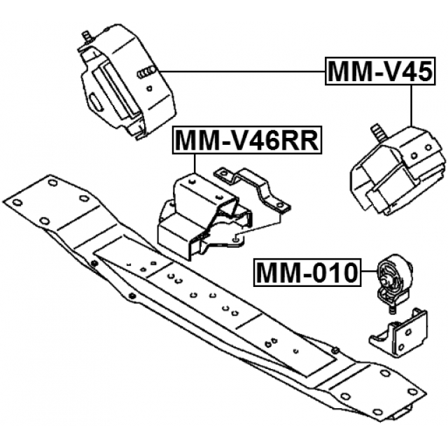 MM-V46RR_подушка двигателя задняя! Mitsubishi Pajero II V14W-V55W 91-04 preview 2