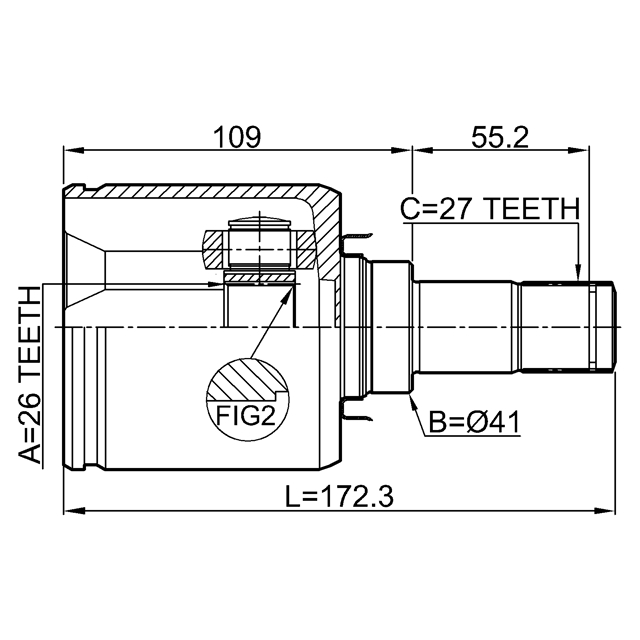 ШРУС внутренний FEBEST 0411-NA4WLH preview 2