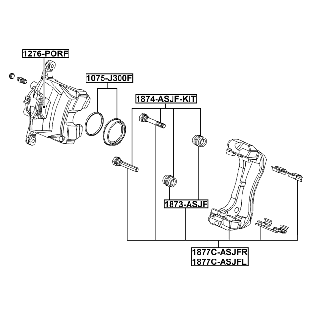 Пыльник направляющей суппорта тормозного переднего комплект (на обе стороны) BUICK ENCORE (2WD) 2017-2021 FEBEST 1873-ASJF preview 2