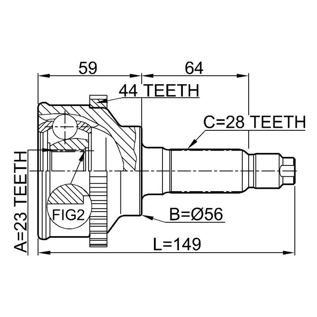 ШРУС наружный FEBEST 0510-018A44 preview 2