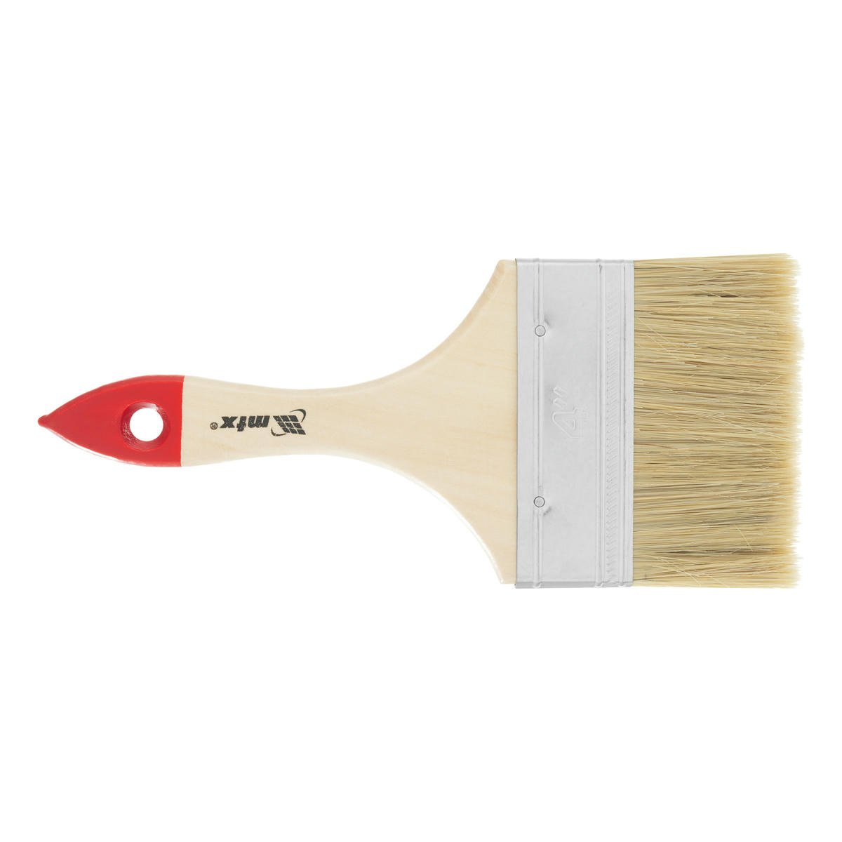 Кисть плоская Стандарт 4, 100 мм, натуральная щетина, деревянная ручка MATRIX 82545 preview 2