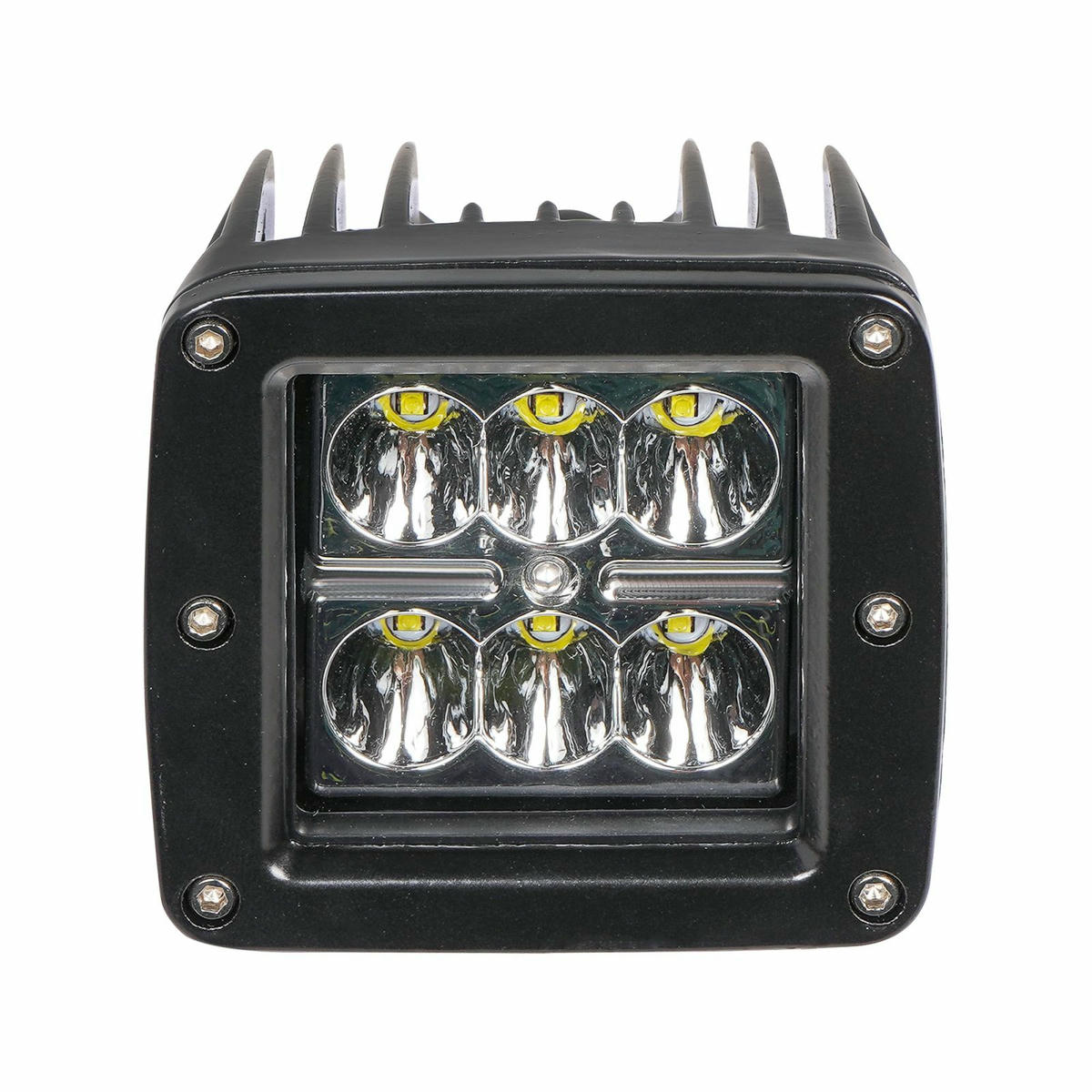 Фара светодиодная квадратная, 6 LED направленный свет, 18W (82х75х75) 12/24V (ALED009) preview 2