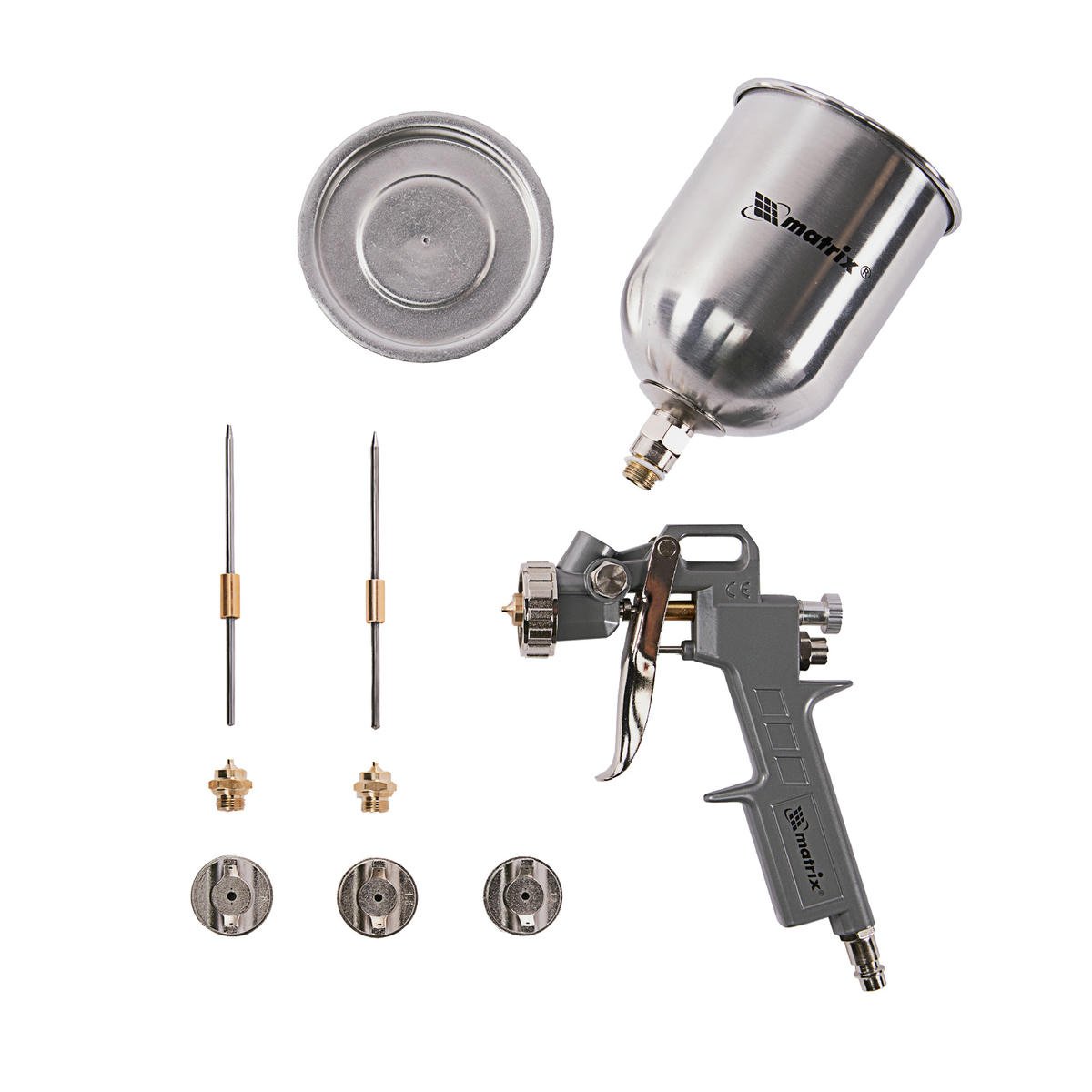 Краскопульт MATRIX с в/б V=0,6л + сопла диаметром 1.2, 1.5 и 1.8мм preview 1