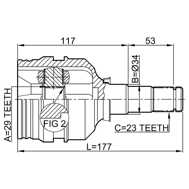 ШРУС внутренний FEBEST 0111-AE100 preview 2