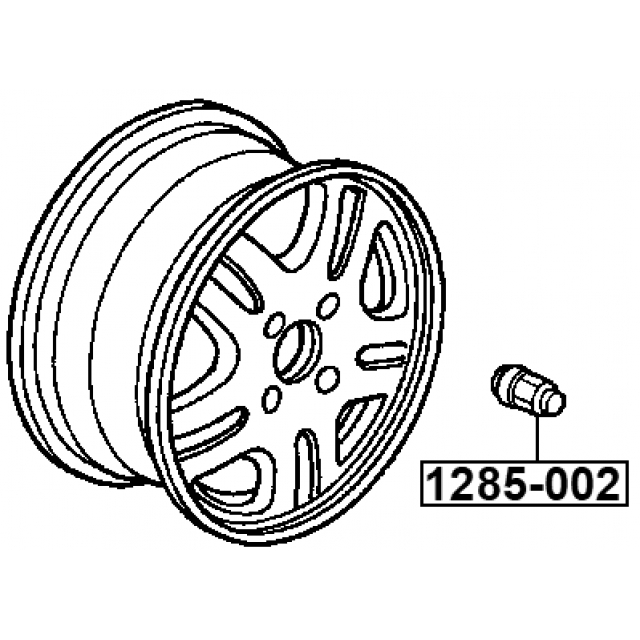 Гайка колеса FEBEST 1285-002 preview 2