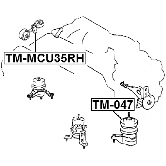 TM-MCU35RH_подушка двигателя правая! Toyota Kluger L/V ACU25/MCU25 4WD 00-07 preview 2 TM-MCU35RH_подушка двигателя правая! Toyota Kluger L/V ACU25/MCU25 4WD 00-07 preview 2