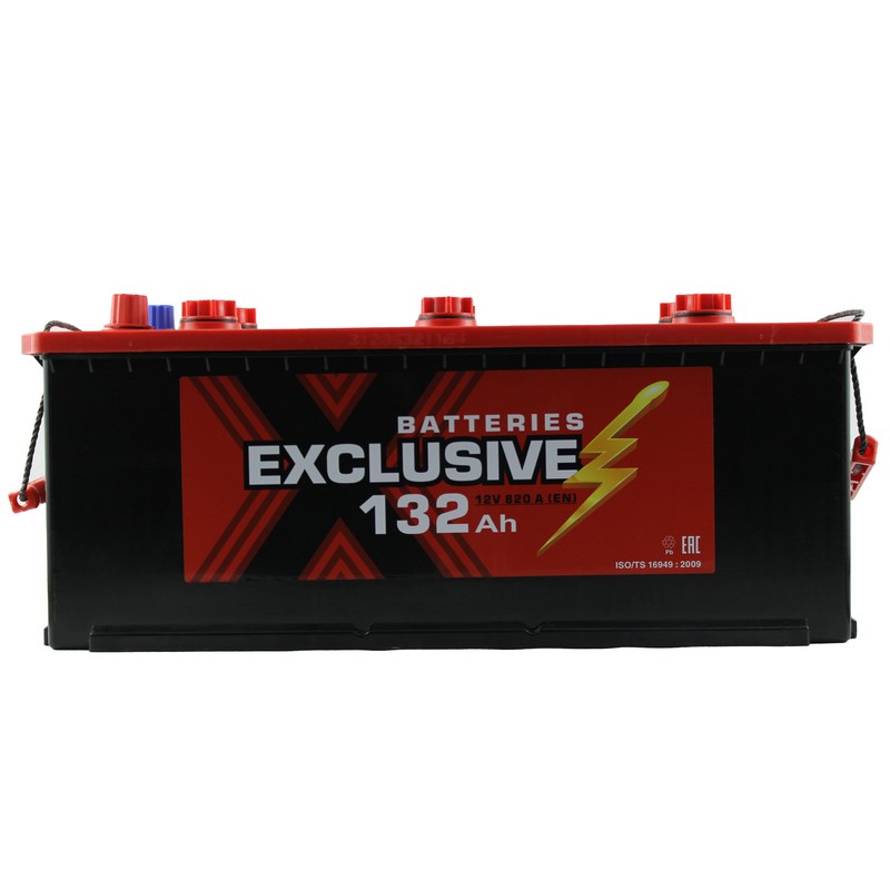 Аккумуляторная батарея Exclusive 6СТ132 (справа+) 513х182х213 Казахстан (ETN-632 052 080) preview 1