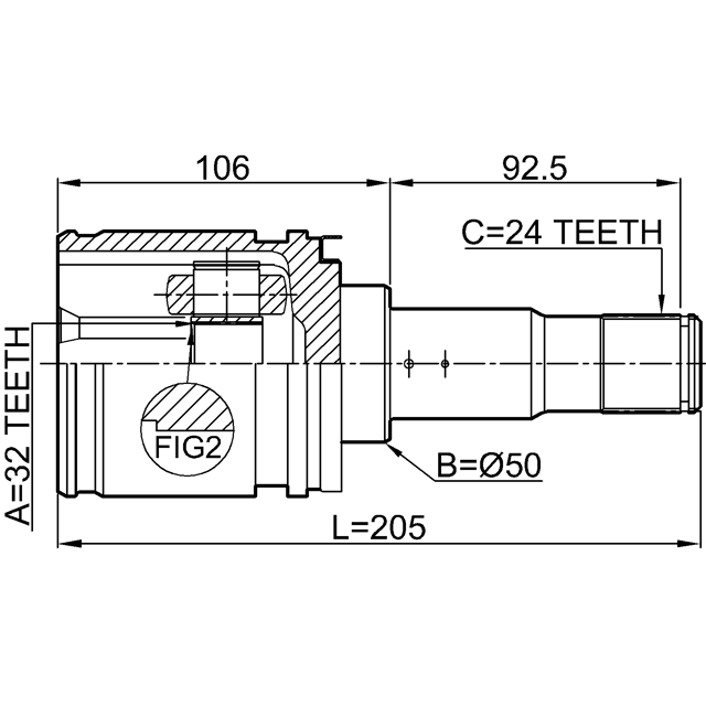 ШРУС внутренний FEBEST 0111-CDT220LH99 preview 2
