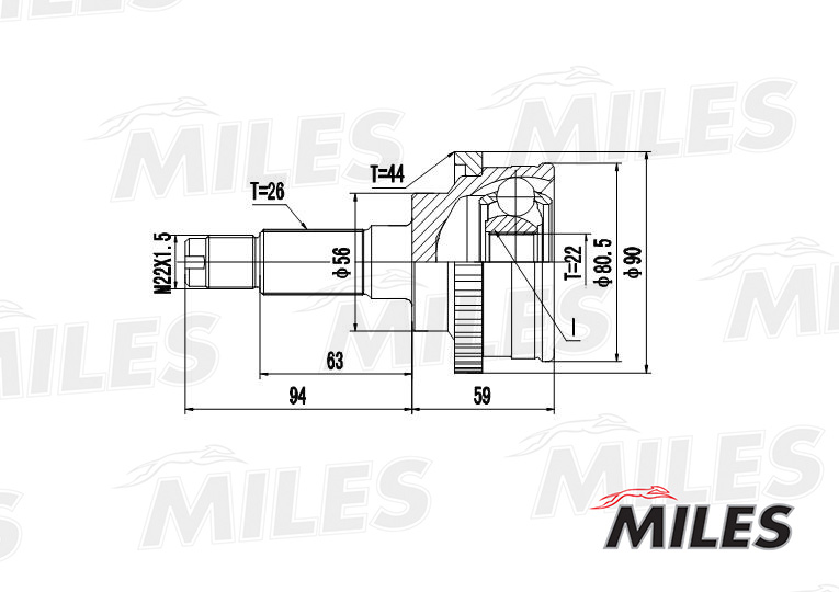 ШРУС MAZDA 323 1.5 94-98 нар.(ABS) preview 3