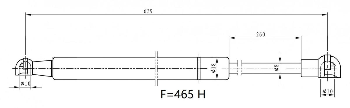 Упор газовый (амортизатор) для а/м Honda Civic (06-) (крышки багажника) (GS 2301) preview 3
