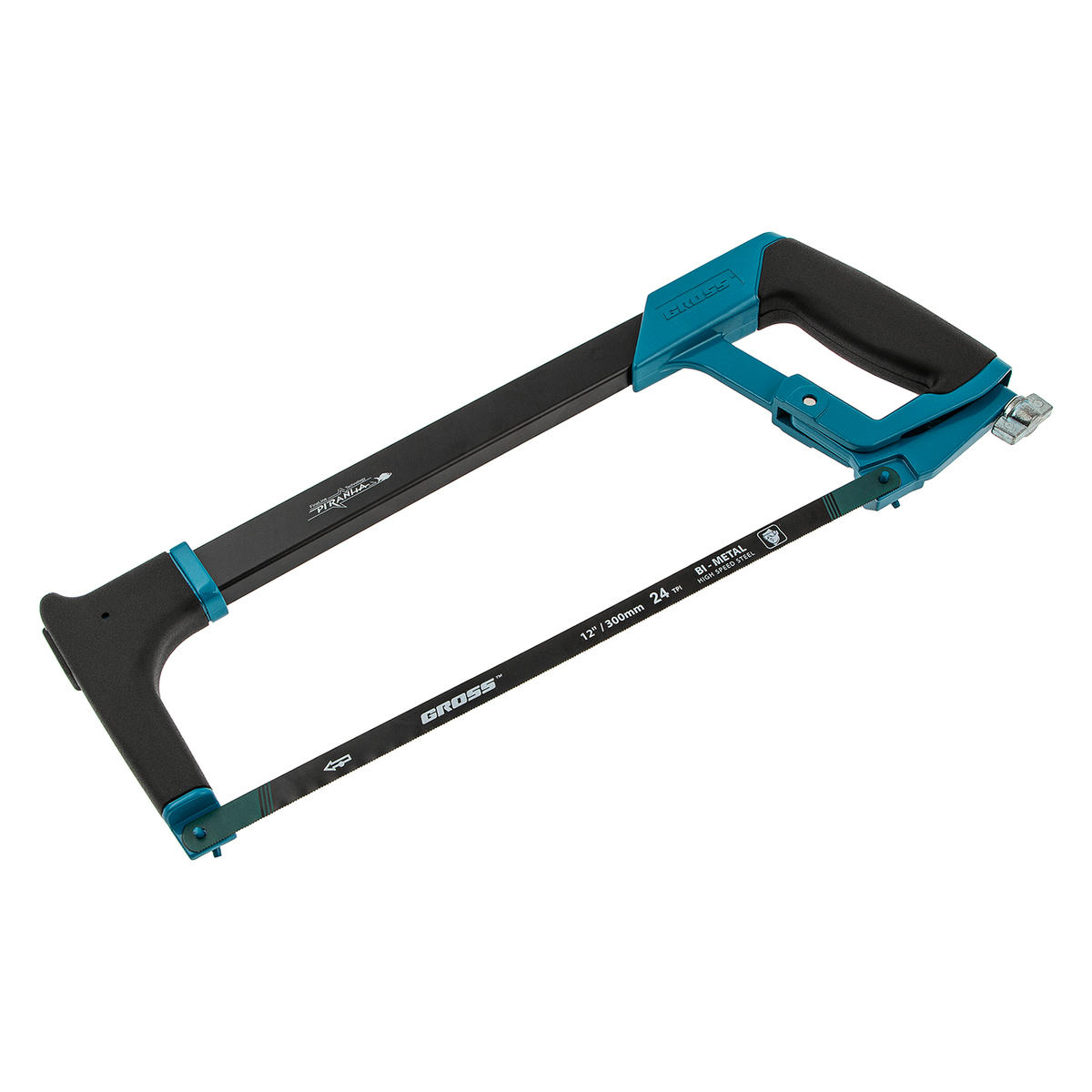 Ножовка по металлу 300мм PIRANHA обрезиненная рукоятка и захват GROSS preview 1