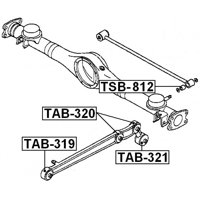 Сайлентблок задней подвески FEBEST TAB-320 preview 2