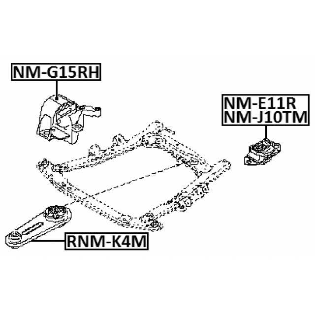 Опора двигателя правая FEBEST NM-G15RH preview 2
