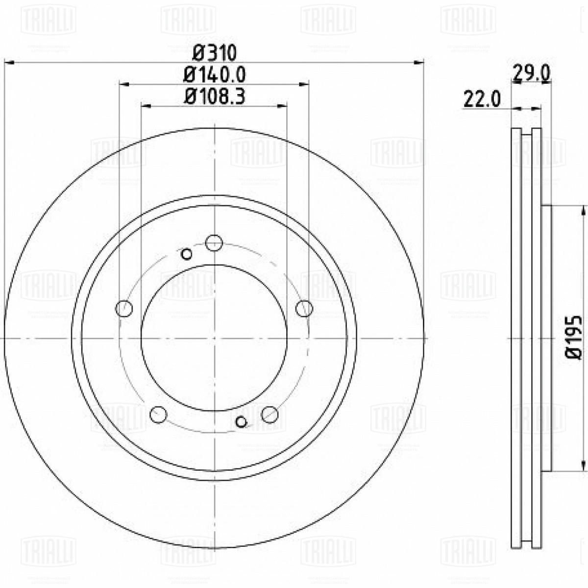 Диск тормозной TRIALLI DF 240110 preview 3