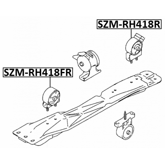 Опора двигателя задняя FEBEST SZM-RH418R preview 2