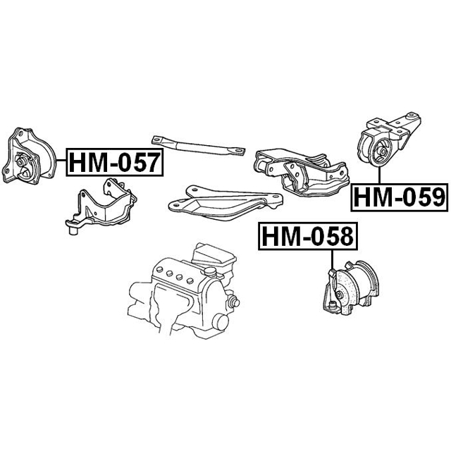 Опора двигателя задняя FEBEST HM-059 preview 2