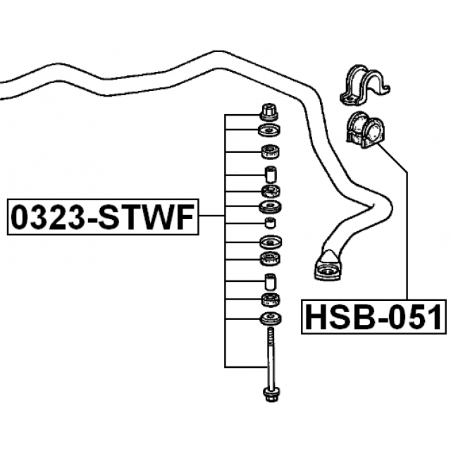 Стойка переднего стабилизатора FEBEST 0323-STWF preview 2