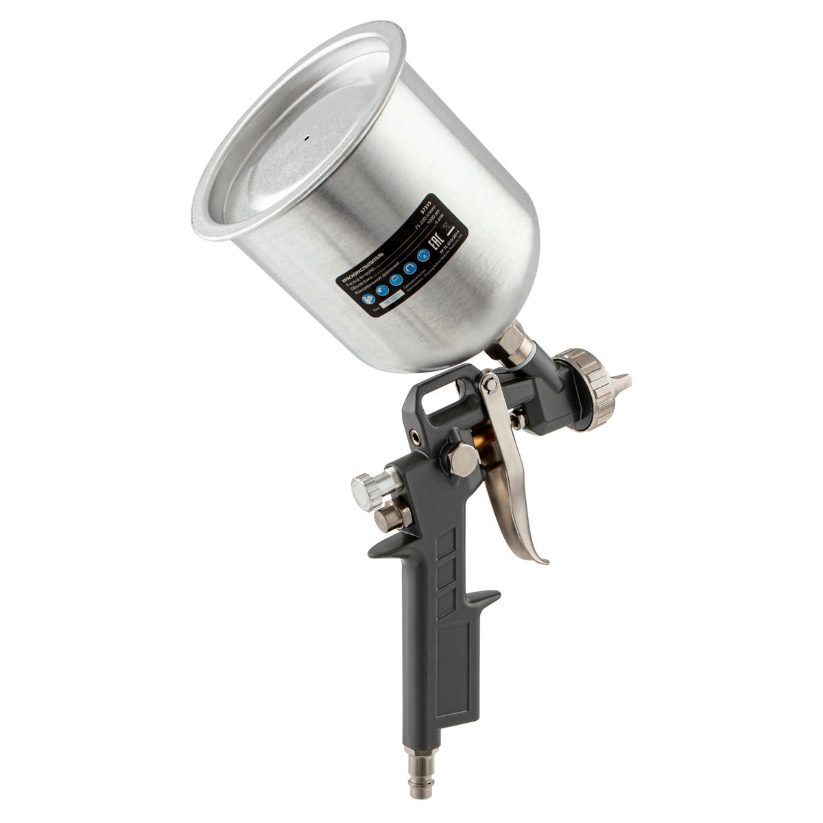 Краскопульт MATRIX с верхним бачком 1л, (сопла 1.2, 1.5, 1.8мм) preview 2