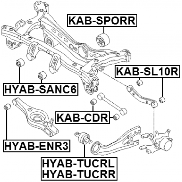 Сайлентблок FEBEST KAB-SPORR preview 2