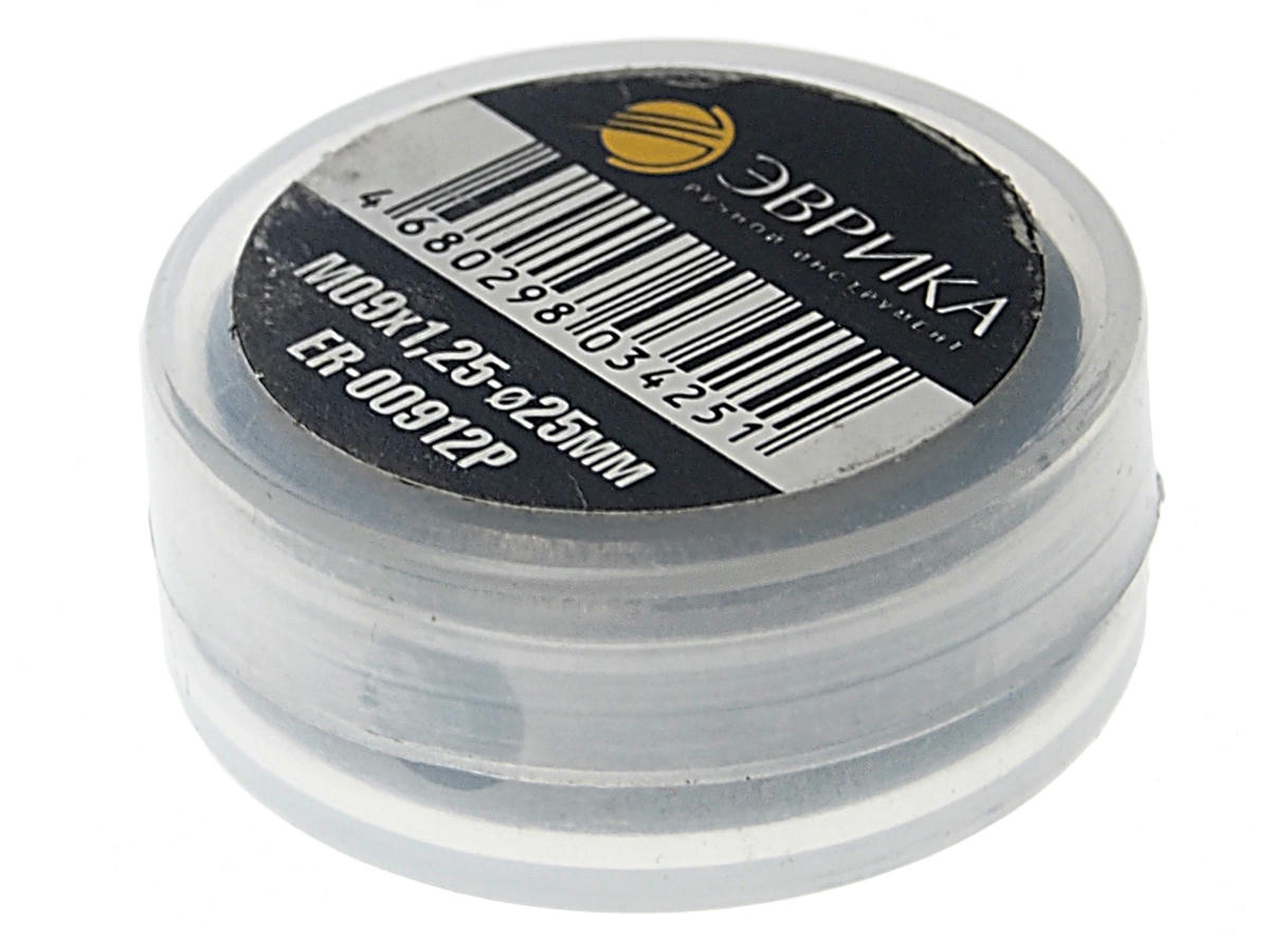 Плашка M09x1,25-o25мм, в пластиковом футляреЭВРИКА preview 1