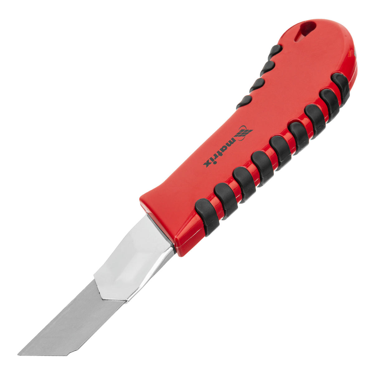 Нож, 18 мм выдвижное лезвие металлическая направляющая эргоном. двухкомпонентная рукоятка MATRIX 78938 preview 2