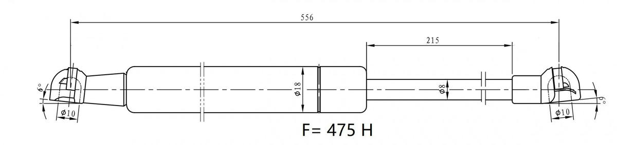 Упор газовый (амортизатор) для а/м Лада Vesta SW (15-) (крышки багажника) (GS 0108) preview 3