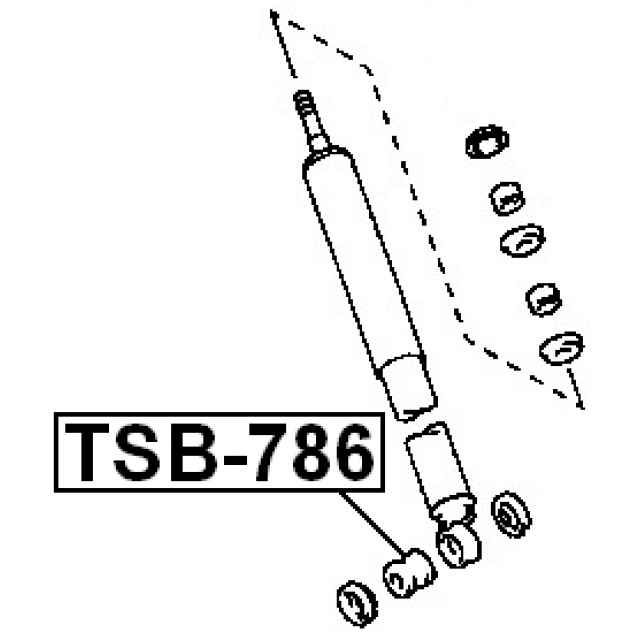 Втулка заднего амортизатора FEBEST TSB-786 preview 2