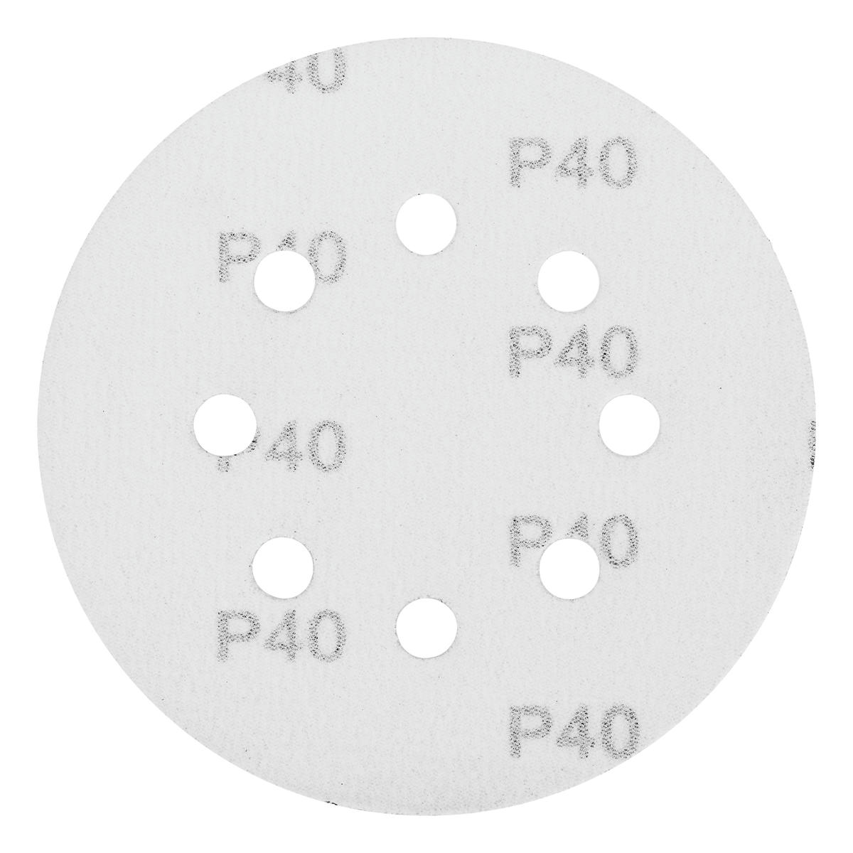 Круг абразивный на ворс. подложке под "липучку" перфорированный P40 125мм 5шт MATRIX preview 3