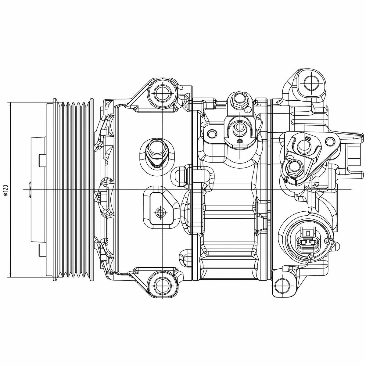 Компрессор кондиц. для а/м Toyota Camry (18-)/RAV 4 (18-) 2.5i (LCAC 1941) preview 3