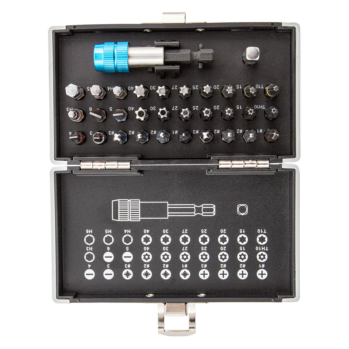 Набор бит, манитный адаптер,сталь S2 (пластиковый кейс) 32пр GROSS preview 3