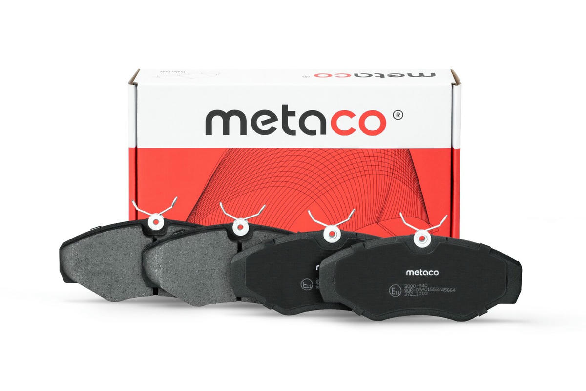 Колодки тормозные передние к-кт metaco 3000-240 preview 1