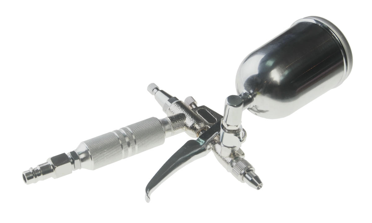 Краскопульт с верх. алюминиевым бачком 100мл 0,5мм ЭВРИКА preview 2