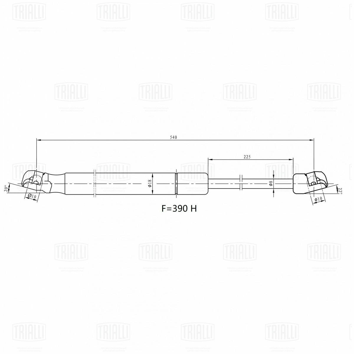 Упор газовый (амортизатор) для а/м Mazda 3 (03-) хетч. (крышки багажника) (GS 2502) preview 3