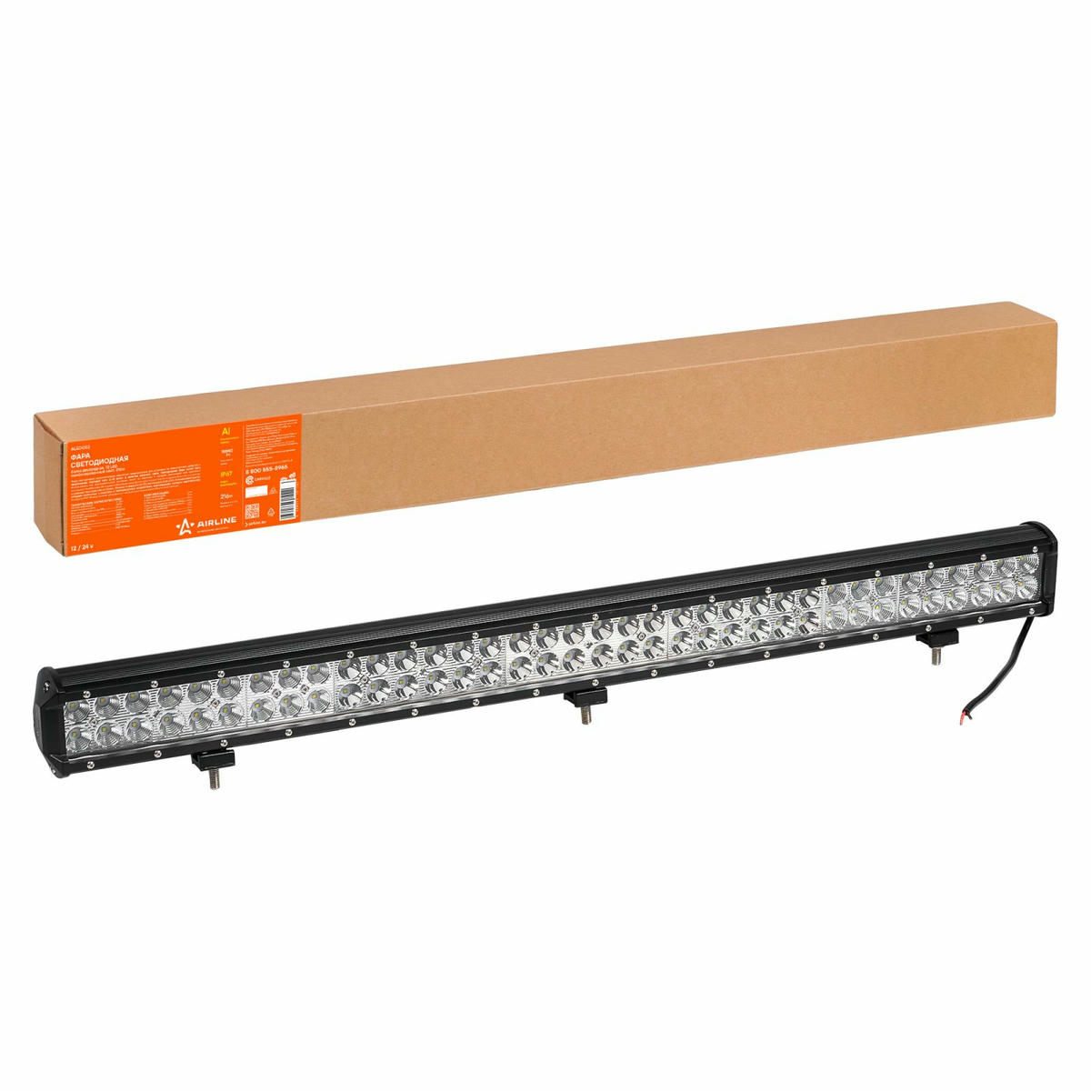 Фара светодиодная (балка) двухрядная, 72LED комбин.свет, 216W (845х78х65) 12/24V (ALED053) preview 1