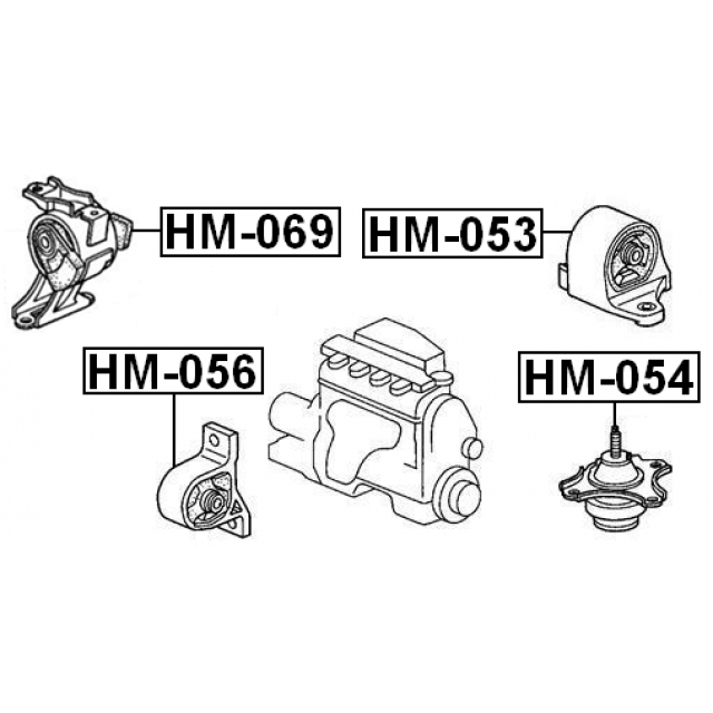 Опора двигателя правая FEBEST HM-069 preview 2 Опора двигателя правая FEBEST HM-069 preview 2