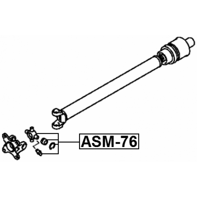 ASM-76_крестовина кардана! D25xL76.5 Mitsubishi Pajero 90-00/Space Gear 95> preview 2
